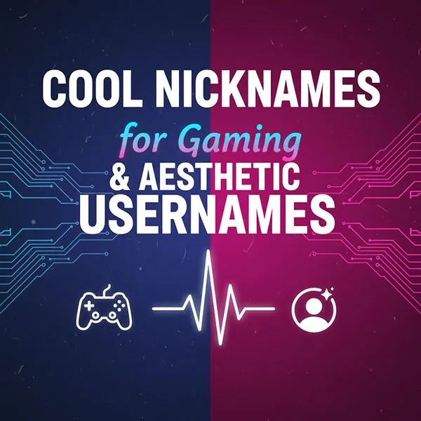 Cool Nicknames for Gaming & Aesthetic Usernames