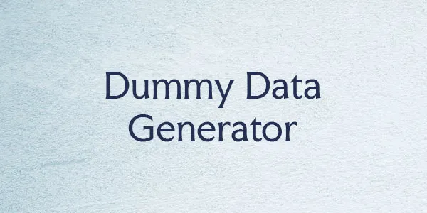 Dummy Data Generator