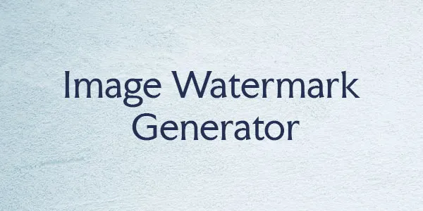 Image Watermark Generator