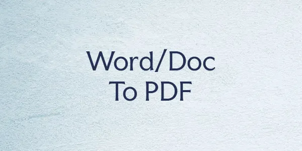 Word to Pdf Converter
