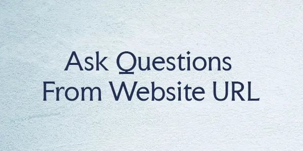 Ask Questions From Website URL