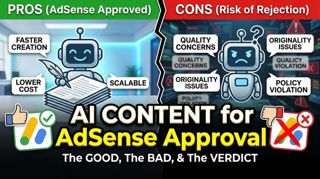 The Pros and Cons of AI-Generated Content for AdSense Approval
