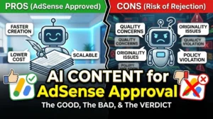 Pros and Cons of AI-Generated Content for AdSense Approval Youtube image thumbnail