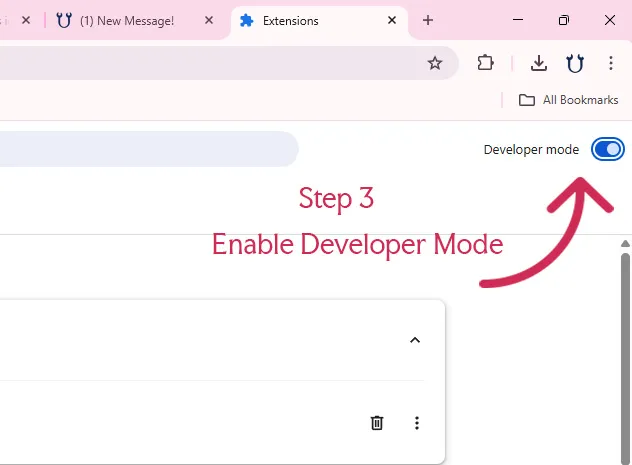 Save Image As Extension 12 step 3 enable developer mode